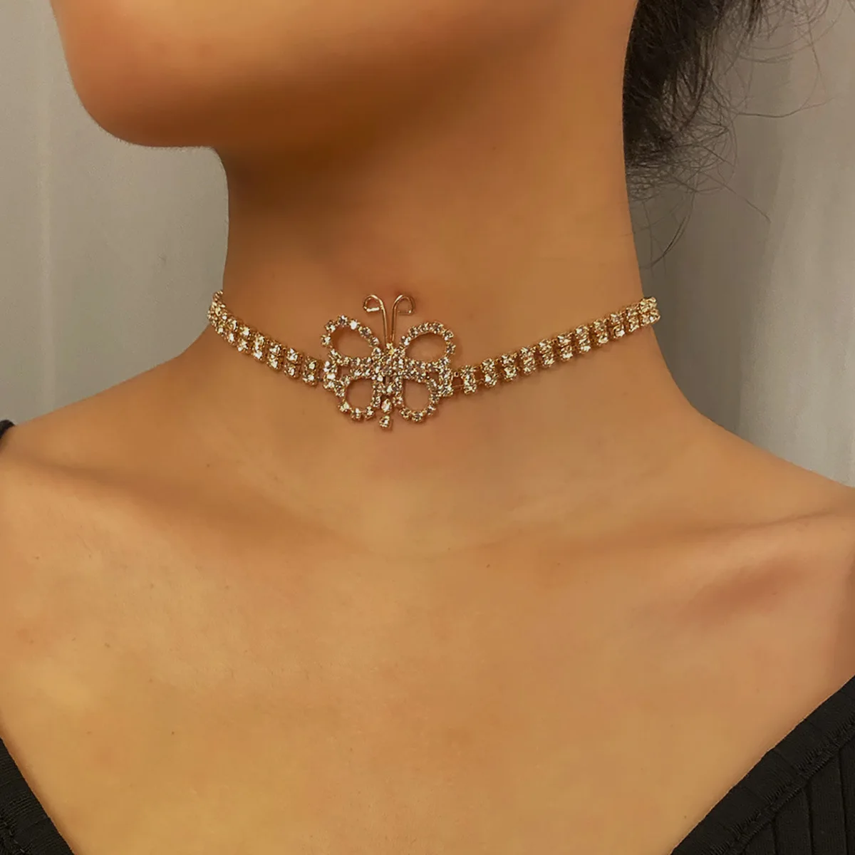 custom rhinestone choker