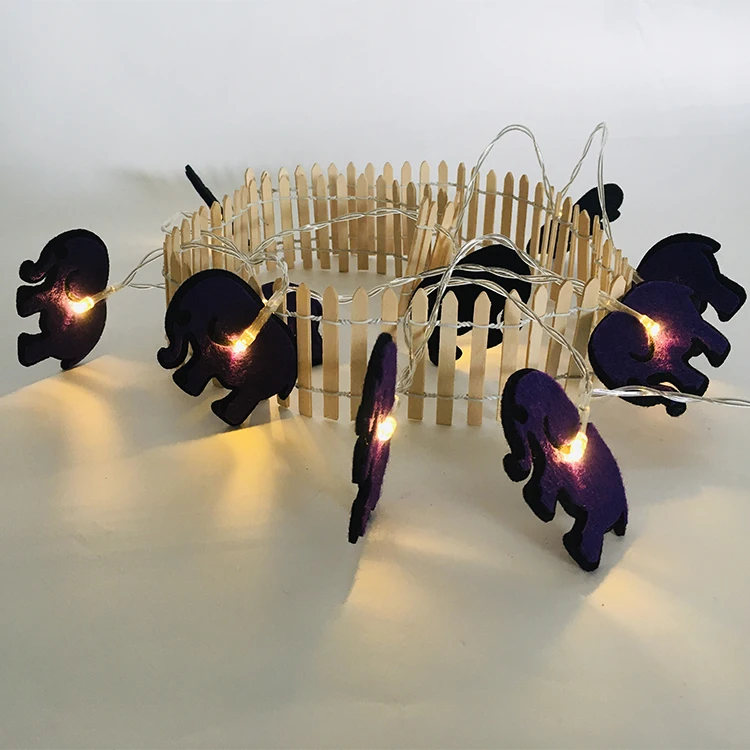Christmas Lights Sale Non-woven Purple Elephant Led String Light For House Decorate Outdoor