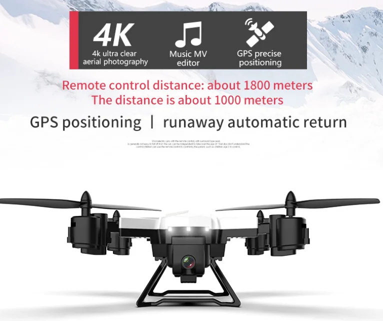 2020 5G GPS Auto Return Home RC Foldable Pocket Mini Drone with 4k Camera