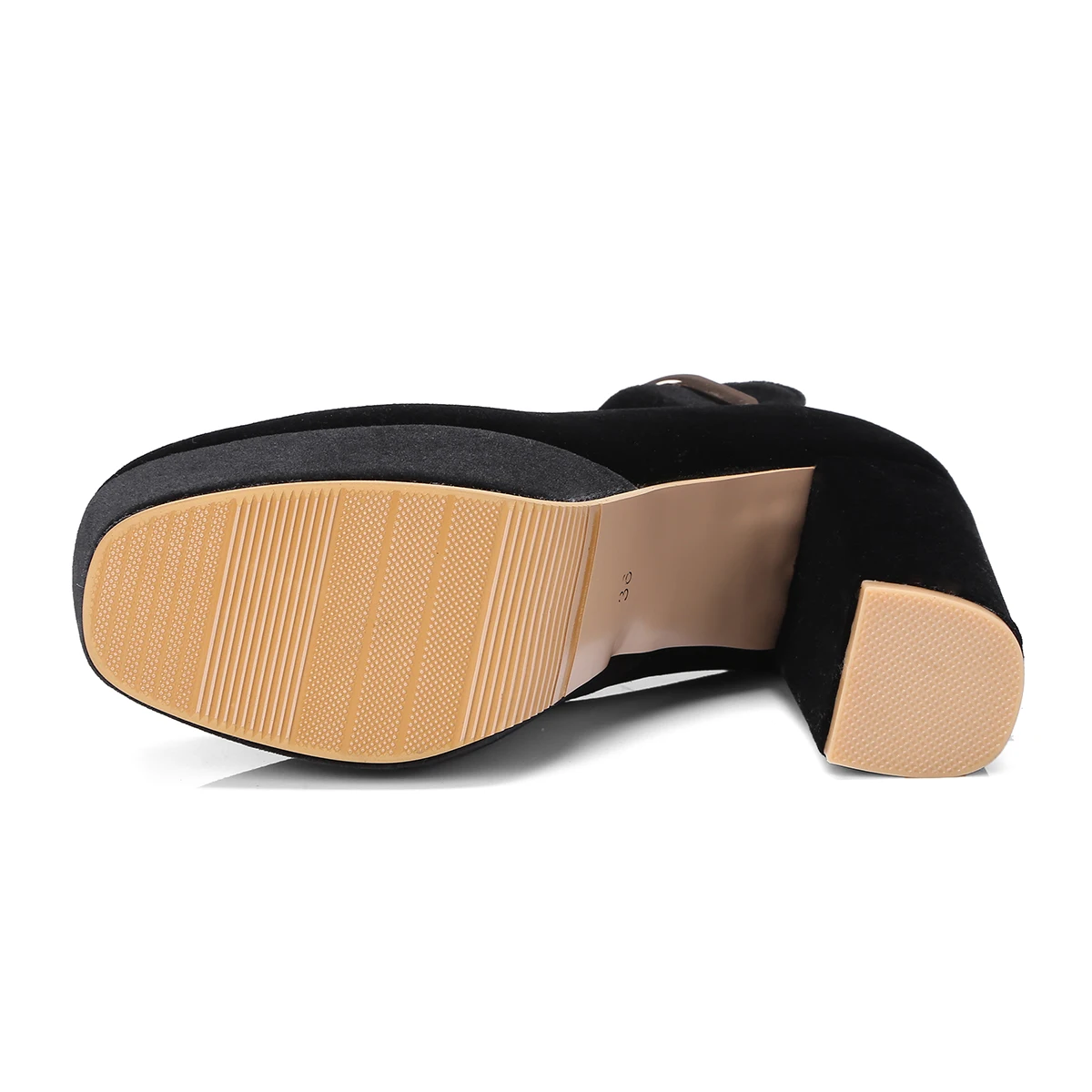 New Round Toe Soft Ankle Buckle Strap Pumps Sexy Ladies Heels