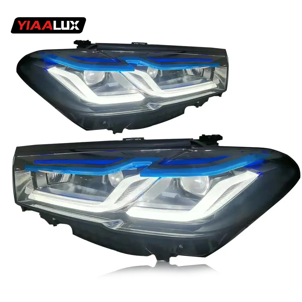 YIAALUX G30 headlight For BMW 5 series 2018-2022 G38 G30 LED Headlamp car upgrade M5 style laser headlight factory