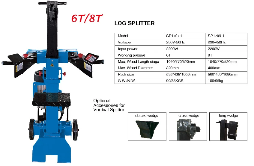Hydraulic Log Splitter with 7ton Force - Efficient Wood Splitting