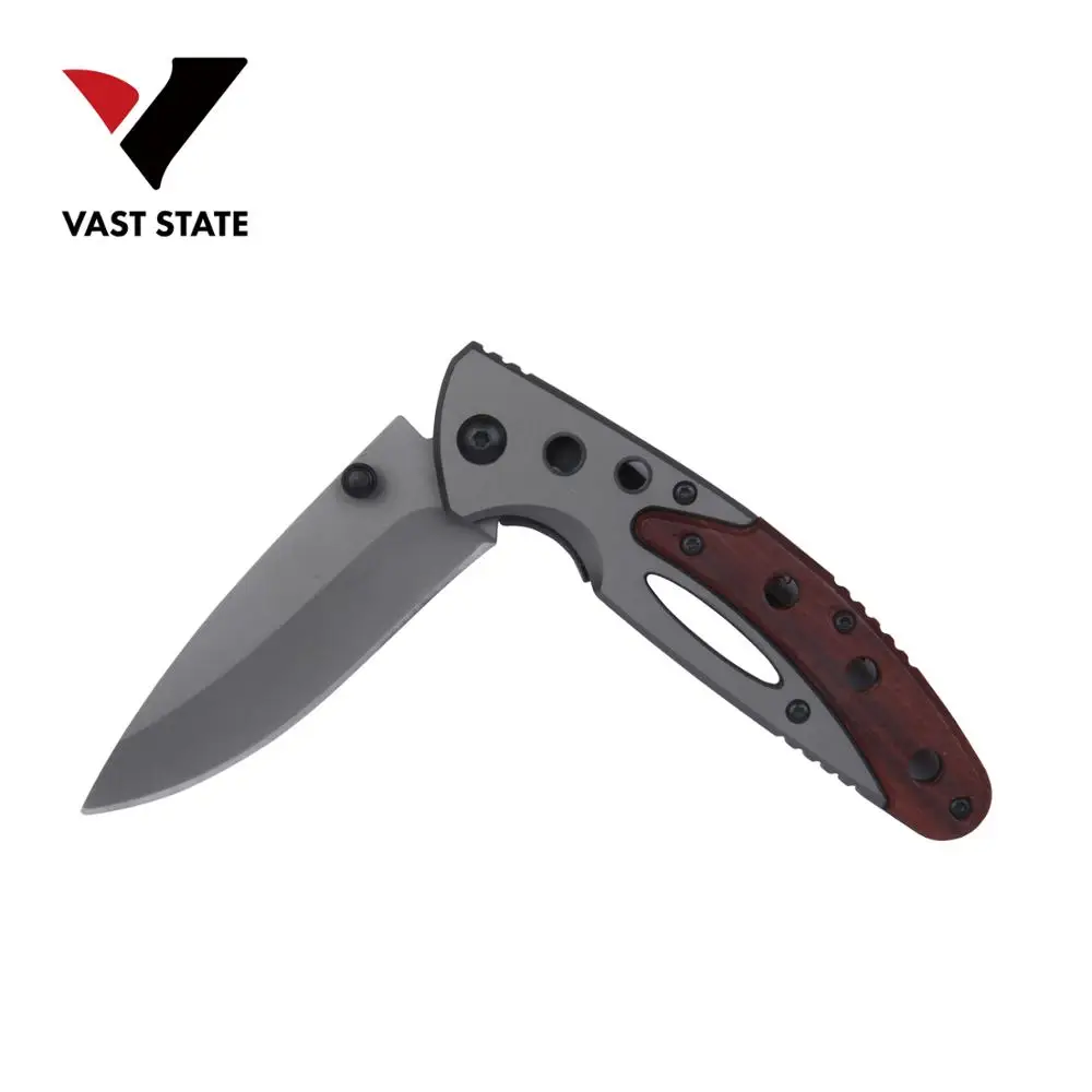 
Wood Handle Assisted Open Multi Pocket Knife 