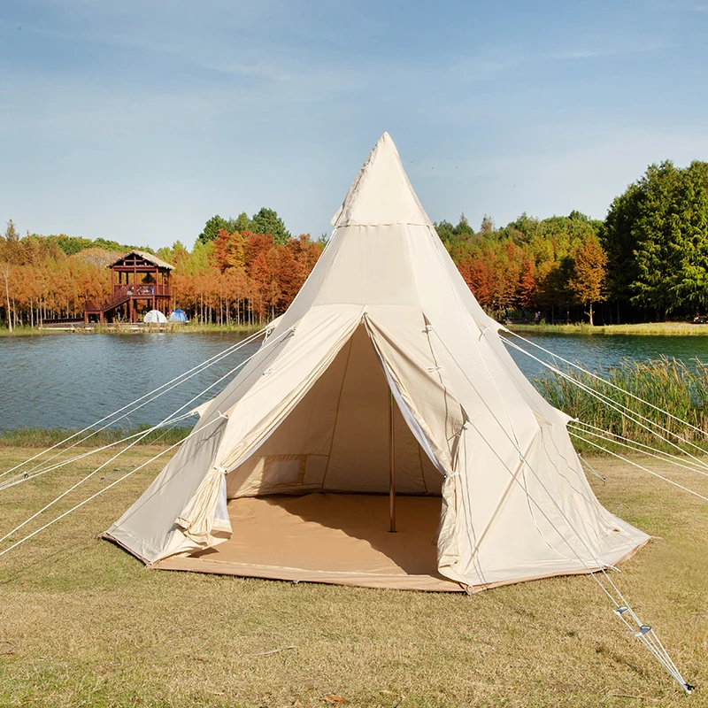 Adult Teepee Tent Cotton Canvas Pyramid Camping Tent Cotton Tent ...