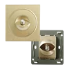 BS/UK/EU/British/America fireproof PC panel in-wall single port SAT plug socket/ one 1 way satellite recessed wall socket outlet