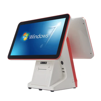 อิเล็กทรอนิกส์เงินสดลงทะเบียนหน้าจอคู่สัมผัสPos Android Posหน้าต่างPosซอฟแวร์