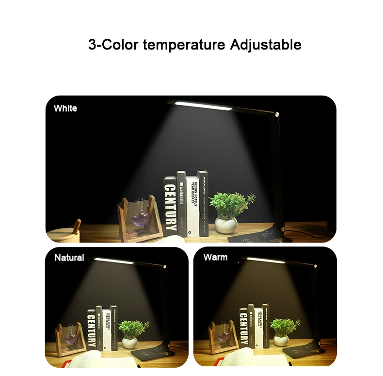 led lamp with wireless charging