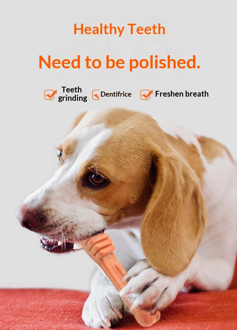 Factory European Fruit Snacks Dog Tooth Cleaning Bone Toothbrush Beef Flavor Grinding Stick Pet Food Training Bite Wholesale factory