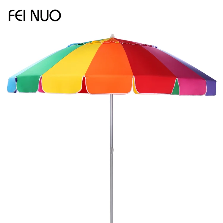 Rainbow Color Aluminum Rib Standard Size Portable Outdoor Patio Beach Umbrella Parasol Buy Beach Umbrella Portable Standard Size Beach Umbrella Rainbow Color Patio Umbrella Product On Alibaba Com