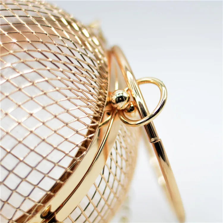 gold cage purse