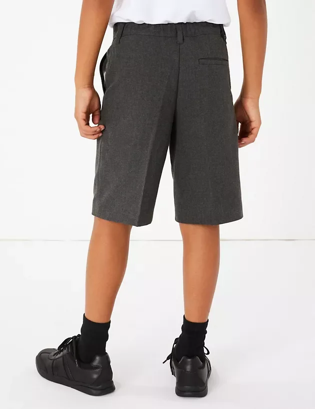 批发定制设计英国风格儿童短裤小学校服男孩卡其色短裤