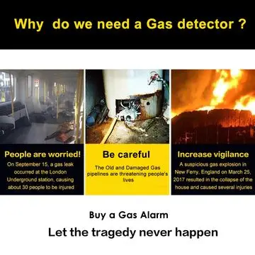 Combustible Gas Alarm Household Kitchen Gas Combustible Gas Leak Detector - ANKUX.COM