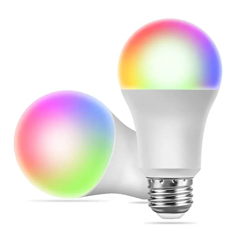Multicolor Smart WiFi Light Bulbs E26 A19 60W Equivalent Dimmable RGB Smart Light Bulb