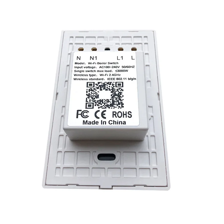 Heater Smart Wifi Switch Horizontal Compatible with Alexa and Google Home US 20A 3000W WiFi Boiler Touch Switch - ANKUX.COM