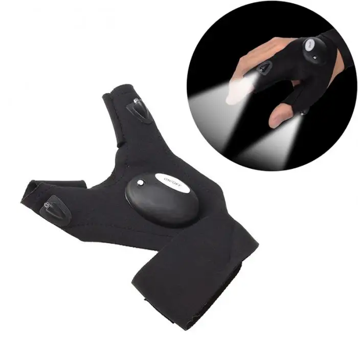 Outdoor Sporting Camping Fishing Led Light Fingerless Night Flashlight