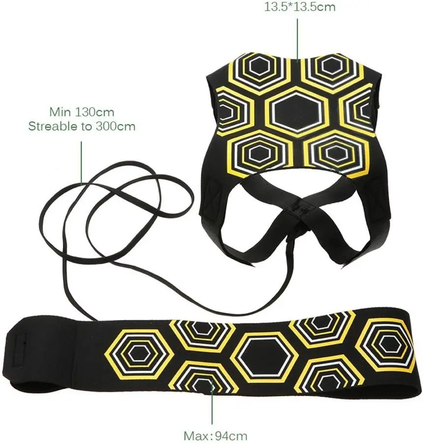 product customized logo football training assist equipment portable adjustable belt soccer trainer for string kick solo soccer practice-3