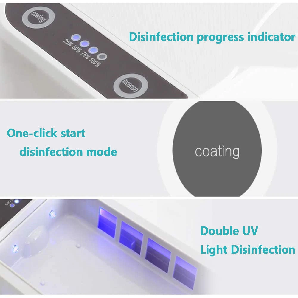 USB rechargeable Portable UV Sterilizer Box Mobile Phone Sanitizer Case UV disinfection box For Smart Cell Phone mask supplier