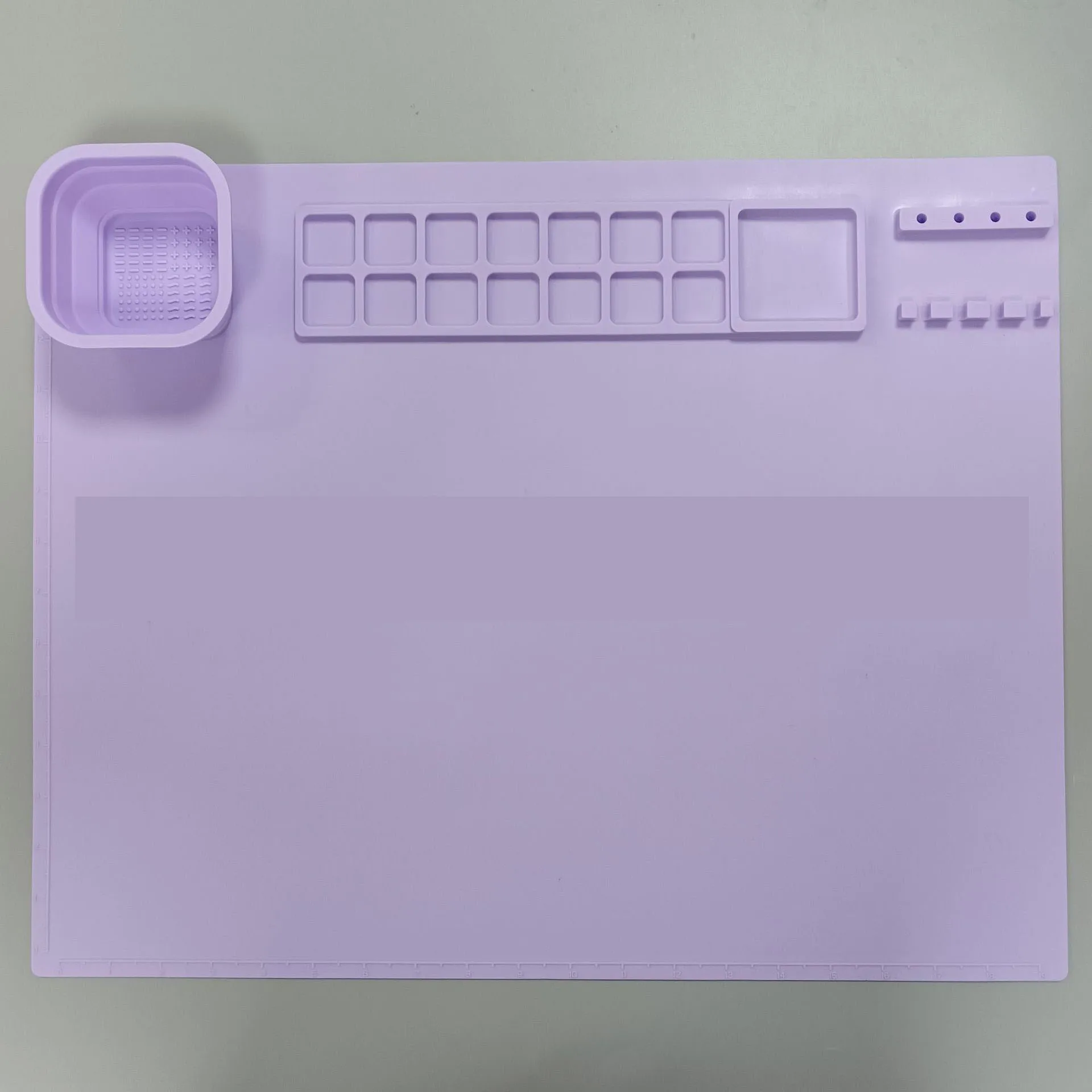 Oem & Odm Bpa Free Silicone Rubber Art Mat With Cup For Kids Custom