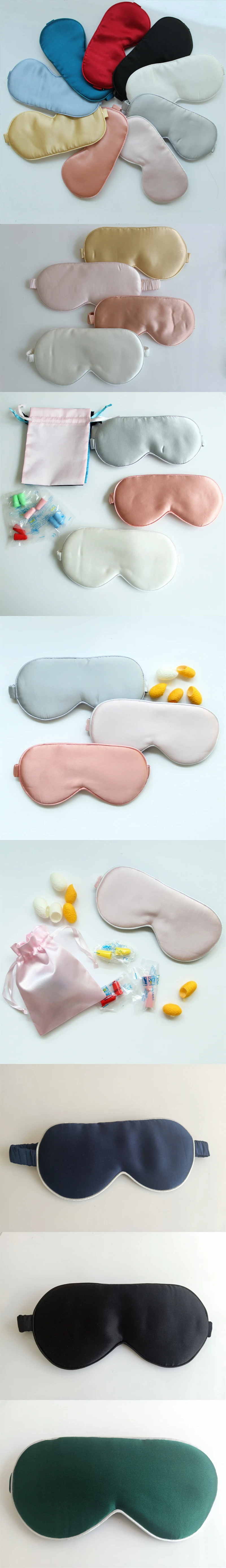 High quality 100% silk satin eye mask