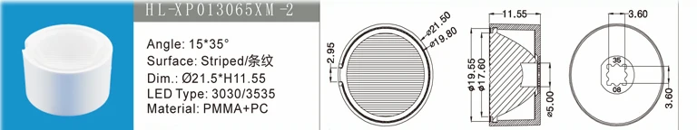 led wall washer lens match 3030/3535 for led strip lighting