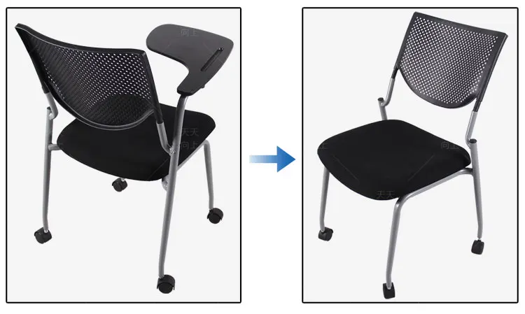 Training Chair with Writing Tablet Metal Study Chairs for Students Tablet Arm Chair