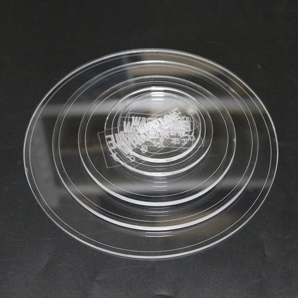 Icing Acrylic Disk Set Clear Acrylic Cake Circle Board Acrylic Cake