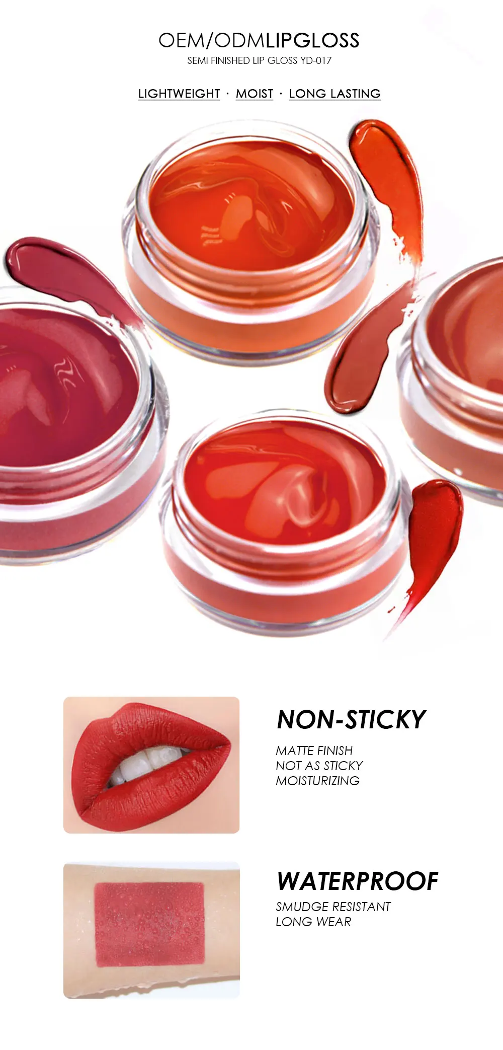 Liquid Lipstick Lip Gloss Makeup Raw Materials Waterproof Nonstick Cup