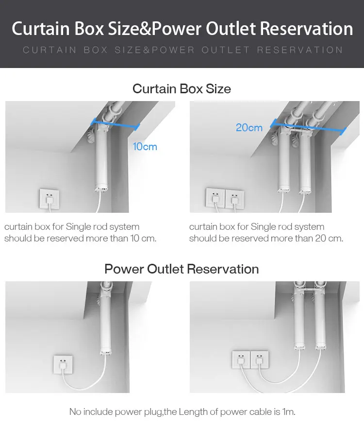 Home Decor Remote Control Automatic Motorized Electric Double Curtain