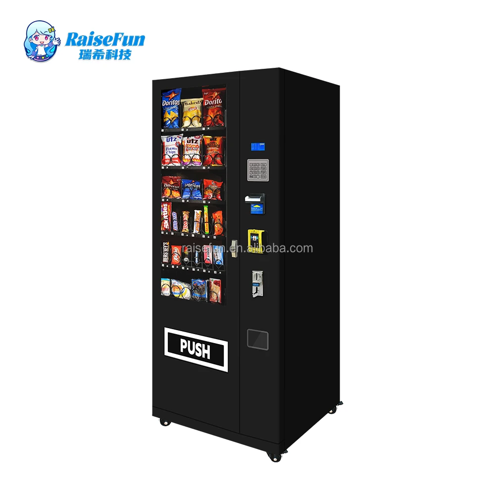 product large capacity  drink snack combo vending machine 36 slot small screen metal keypad vending machine automatic efficient reliable-0