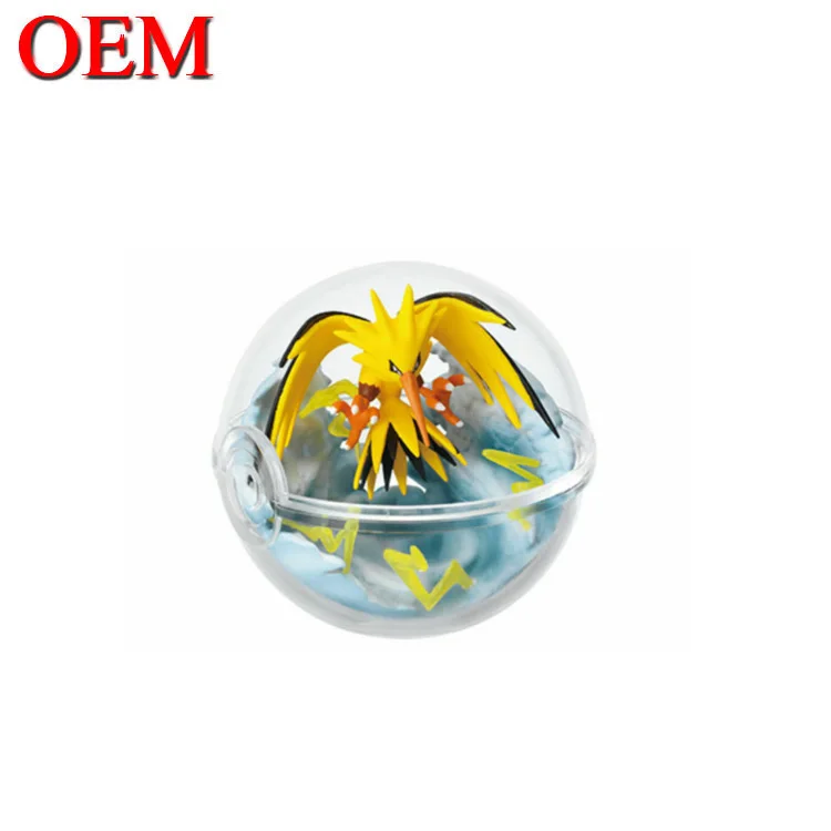 Customized 3d Plastic Cute Mini Cartoon Character Capsule Toys