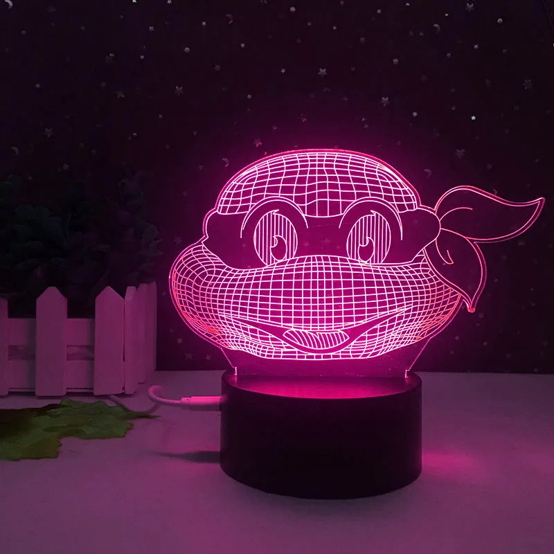 TMNT Teenage Mutant Ninja Turtles Decorative Adjustable Night Light Lamp NEW 