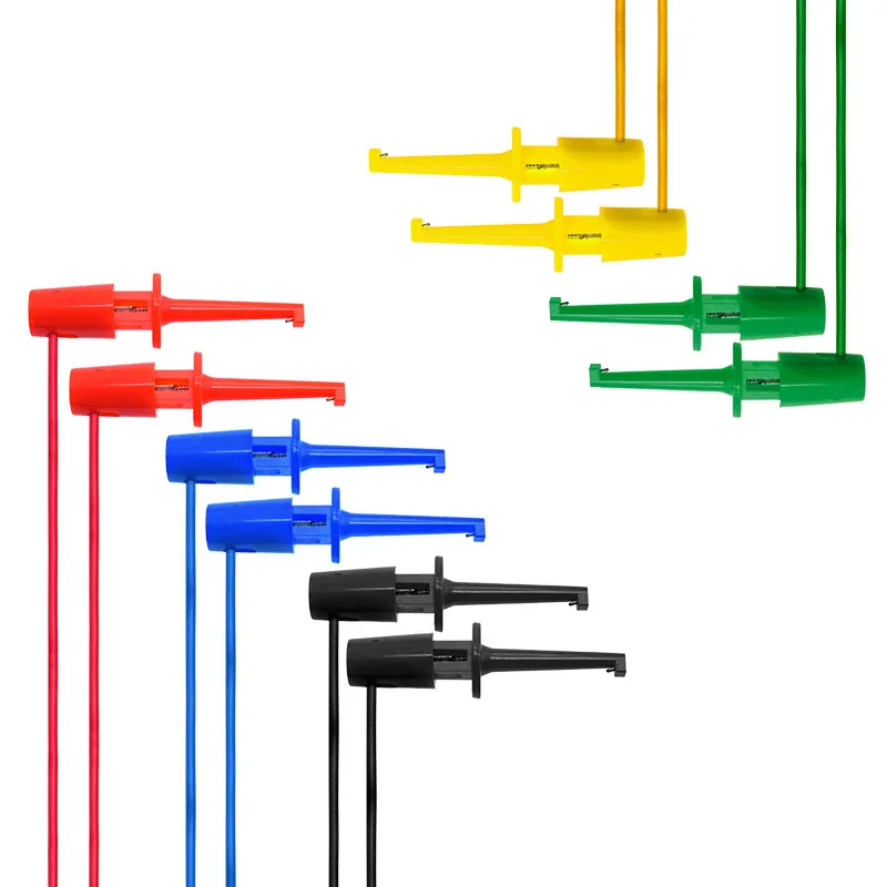5pcs Colorful Mini Grabber Test Leads Test Hook cable for Multimeter Electrical Test - ANKUX.COM