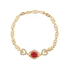 75025 xuping jewelry fashion gold bracelets 18k gold plated ruby diamond lady bracelets