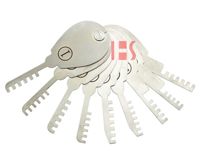 Durable 071177 Locksmith Tools 9 Pcs Open 57 Beads Folding Tricircle Lock Pick Tool Set Lock