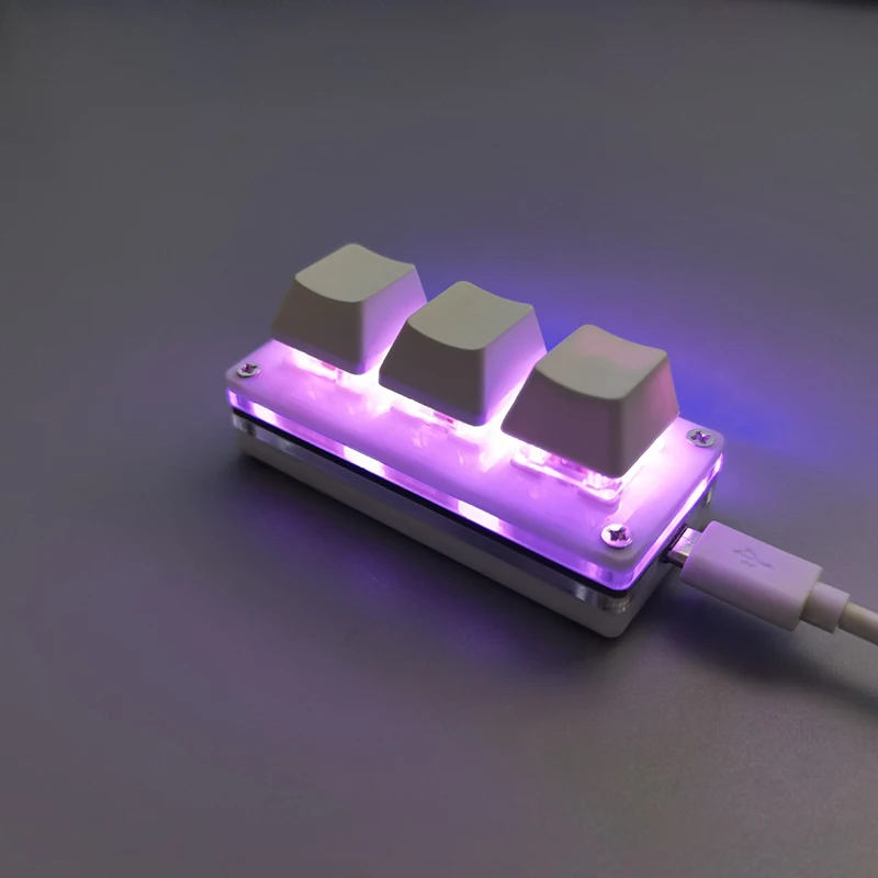 Wired Mini 3key Keypad Mechanical Gaming Keyboard 3 Key Rgb