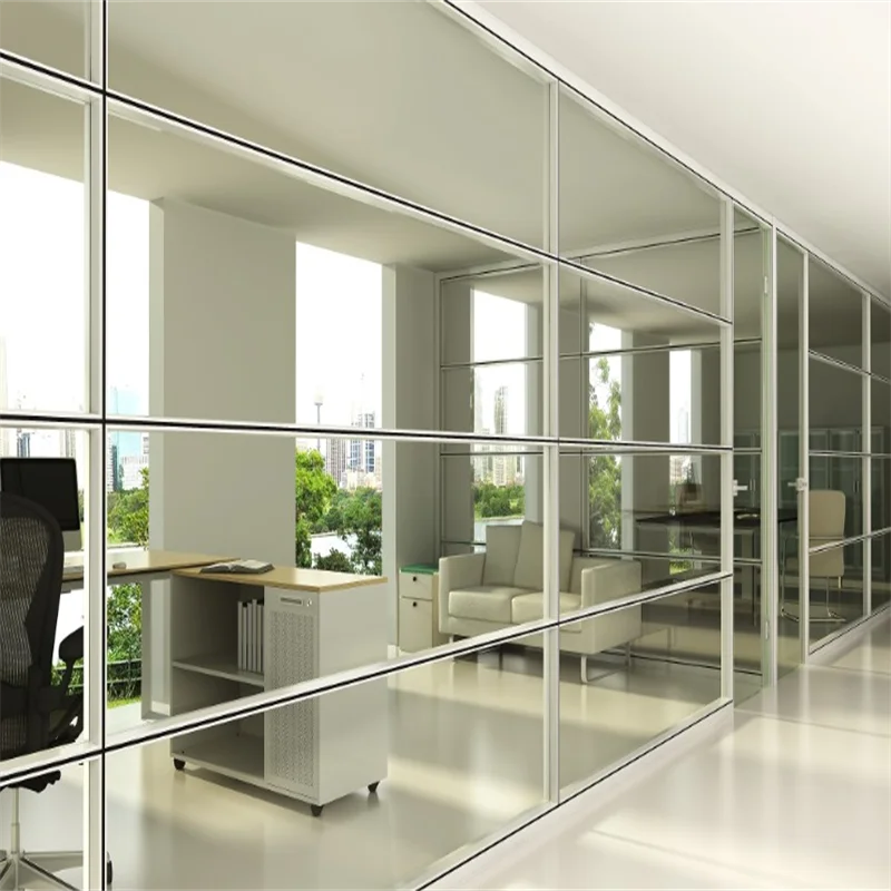 product 84mm wall thickness arch aluminum frame single glass partition with steel keel for luxury yacht-1