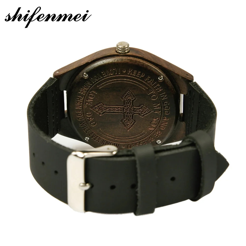Shifenmei,5520,Reloj De Madera Grabado Para Hombre,Regalo : Relojes de madera grabados, shifenmei S5520