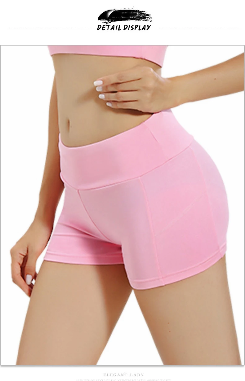 High-quality Pink Gym Tight Butt Yoga Pants Women Yoga Shorts - Buy 2019 High-quality Solid Color Gym Tights Women Yoga Short,Factory Wholesale Nylon Spandex Moq 1pcs High Waist Women