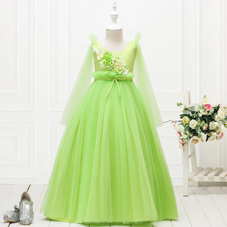 light green princess dress