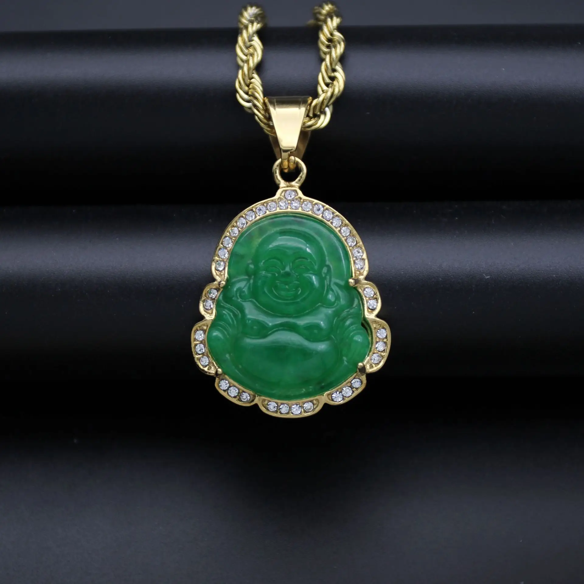 Hot Sales High Quality Multiple Colors Jade Budda Necklace Buddha ...