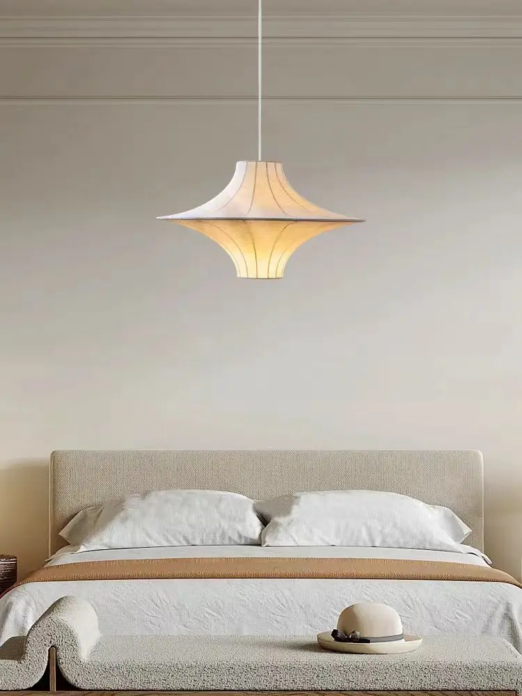 Wabi-sabi Style Flying Saucer Silk Chandelier Bedroom And Living Room ...