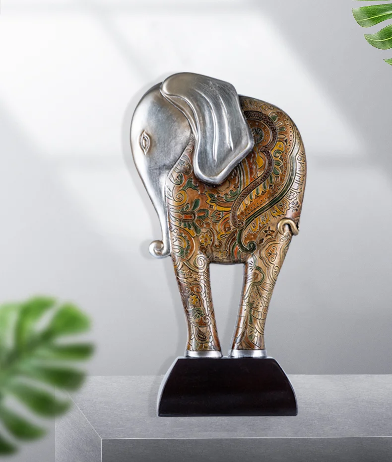 最佳卖家树脂雕塑家居装饰大象室