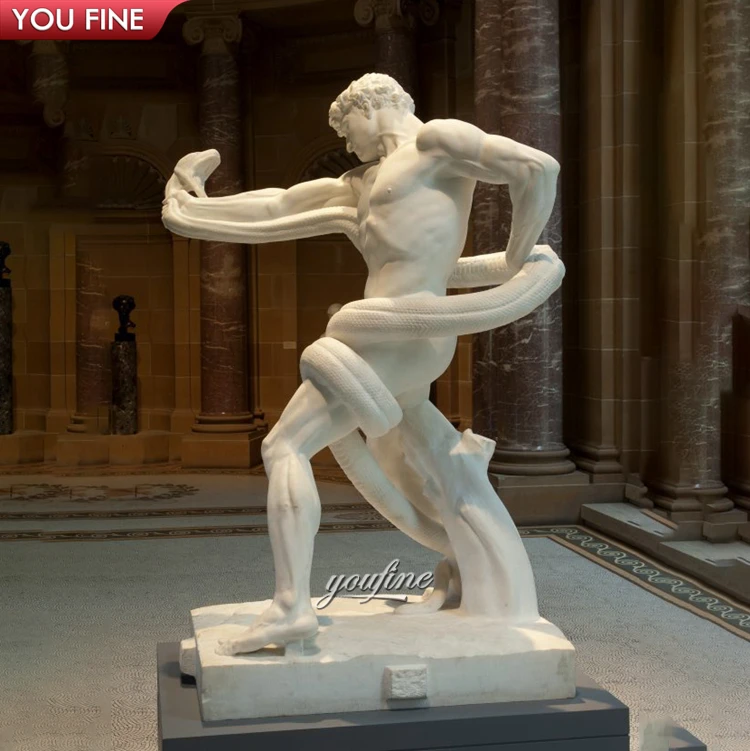 Famous An Athlete Wrestling With A Python Marble Statue Buy Classic