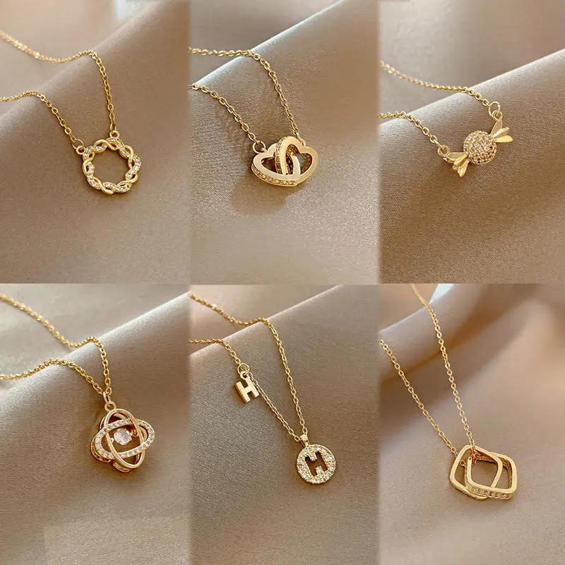 Wholesale Trend Fashionable Necklace Made In China Stainless Steel Gold