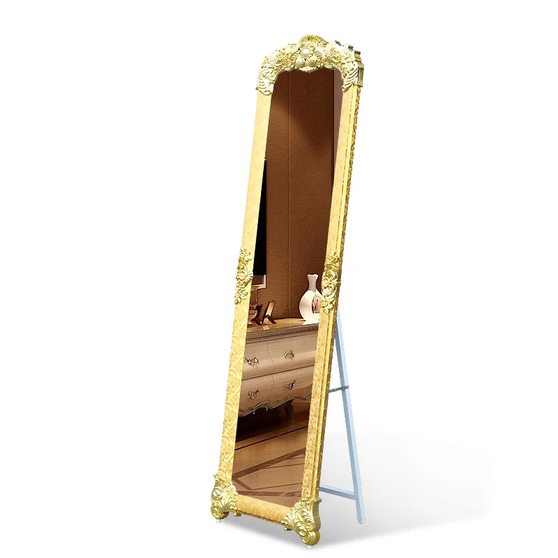 Jewelry Mirror Frame Wooden Dressing Room Stand Floor Full