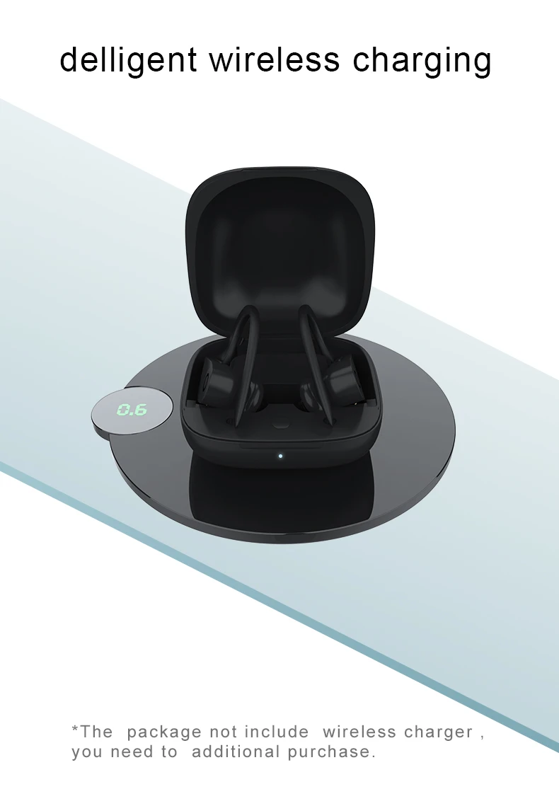 SpoBluetooth Earphones Ear Hook Wireless Charging Headphones Running Earphone for xiaomi Huawei IOS Android - ANKUX.COM