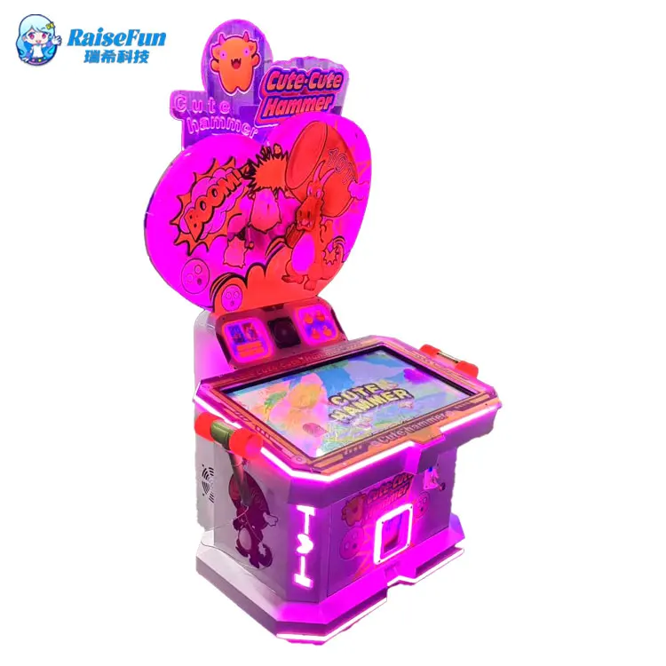 product raisefun factory wholesale adorable hammer kids strength game coin operated safe soft mallet for carnival test childrens play-1
