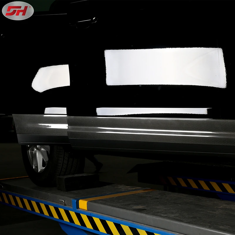 carbon fiber material Car accessories door trim car door panel side skirts door strip for Porsche Cayenne 958
