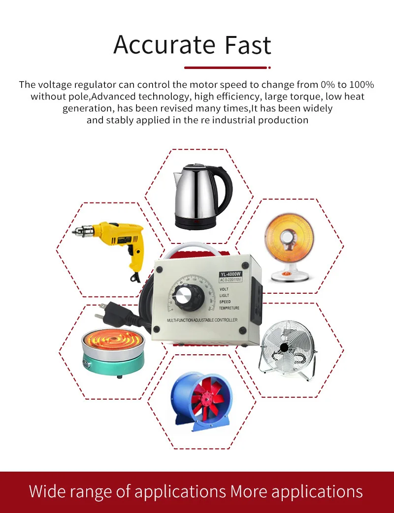Speed Control Thyristor Motor, 220V, Metal - detail 8