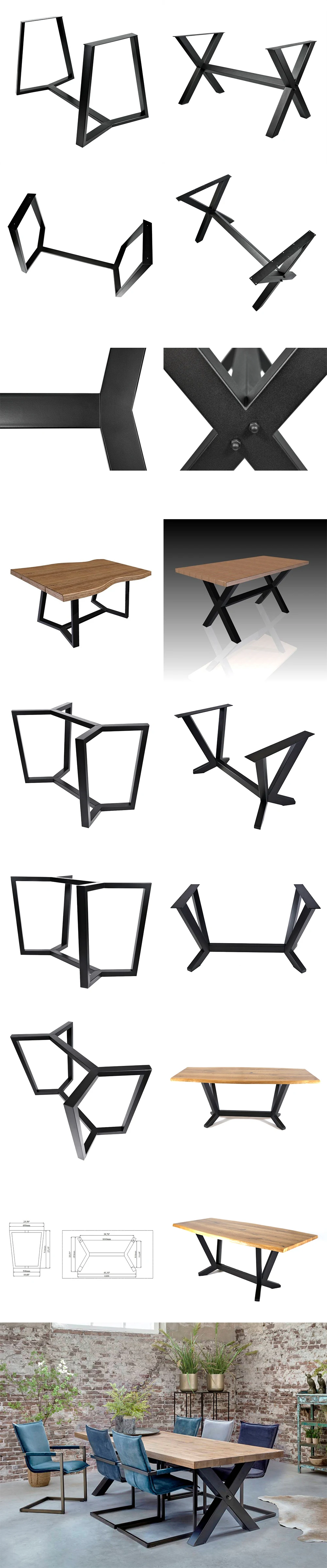 Metal Table Base Black Dinning Large Cross Frame Round Pedestal Coffee